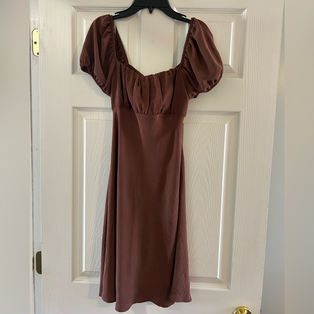Altar'd State Chocolate Long Sleeve Dress